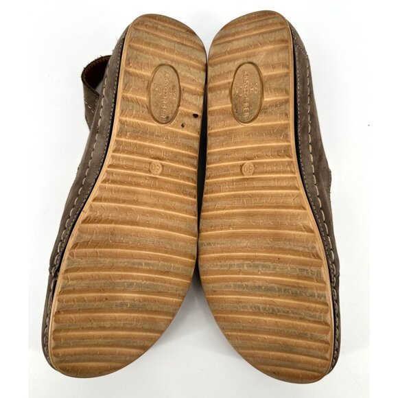 V Italia Leather Slingback Shoe Women 40 (9) Taupe Nubuck Shock Absorber Comfort - Picture 9 of 10